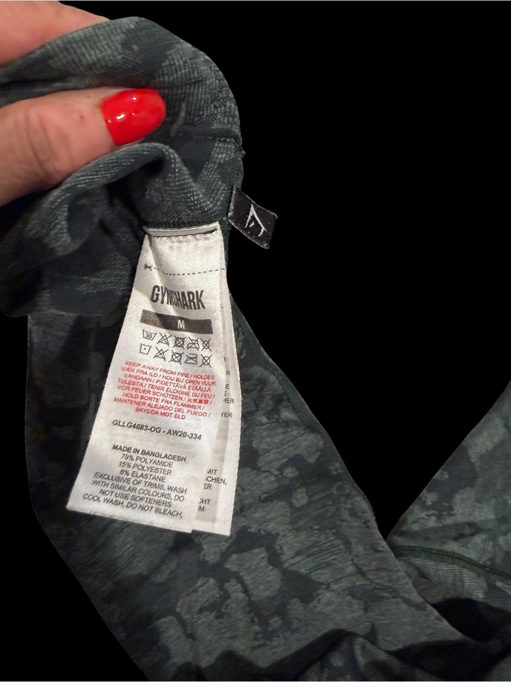 Gymshark Adapt Dark Green Camo High-Rise Leggings - Picture 6 of 6